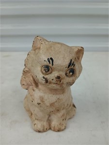 Small cast iron cat coin Bank