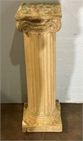 Grecian Chalkware Column Pedestal Stand