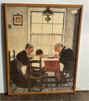 Framed Puzzle of Dinner Scene