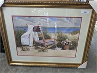 BEACH CHAIR SCENE, SIGNED AND NUMBERED PRINT
