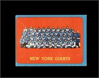 1963 Topps #60 New York Giants TC VG to VG-EX+