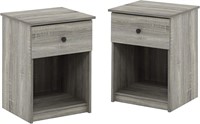 Furinno 219153GYW Lucca Nightstand  2-Pack