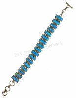 Betty Thomas Sanel Navajo Sterling Opal Bracelet