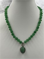 Green Jade Gemstone Necklace