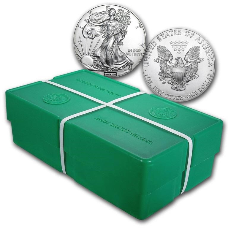 500-Coin American Silver Eagle Monster Box | Live and Online Auctions ...