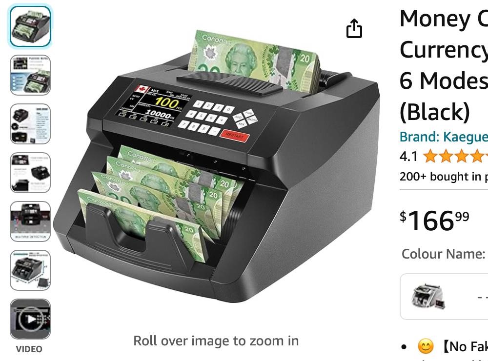 Money Counter Machine with UV/MG/IR/MT