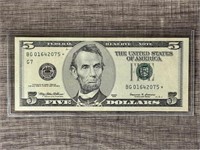 Rare 1999 Five Dollar Bill