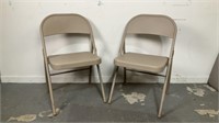 Pair of Metal Folding Chairs