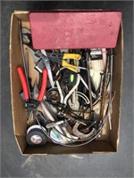 Box of Micrometers, Zipties, Tape, Strippers, etc