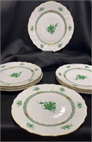 Herend Chinese Bouquet Green, Dinner Plates (8),