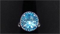 Persain Blue DiamondAura Oval Ring