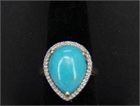Turquoise and Diamond ring