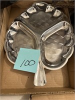 silver plated leaf dishes