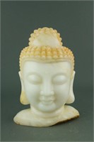 17/18th Century Chinese White Marble Buddha Head