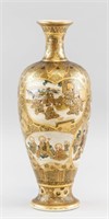 Japanese Meiji Hattori Gold Vase Shimazu Crest