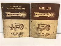 Cockshutt 570 manual and parts books