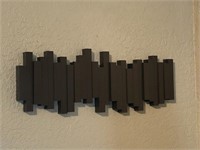 Black decorative coat rack, 5 holders