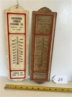 2 Advertising Thermometers