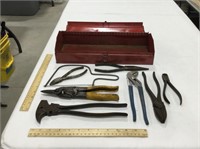 Red toolbox w/ 8 tools