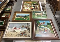 5 framed paintings-Local Artist Dean Haddock