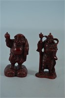 2 Red Oriental Figures