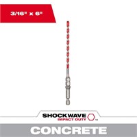 3/16 in. X 6 in. SHOCKWAVE Hammer Drill Bit