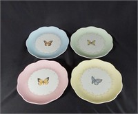 4 Lenox Butterfly Meadow Dessert Plates