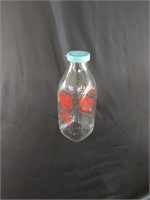 Vtg Pet Milk Bottle With Original lid
