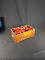 5 Prince Albert Tobacco Tins in wooden Box