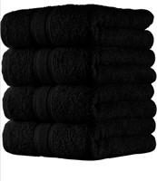 New All Design Towels Quick-Dry 4 Pieces Black