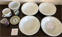 703 - COFFEE MUGS, BOWLS (5)