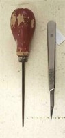 Antique Pick & Surgeon's Knife.