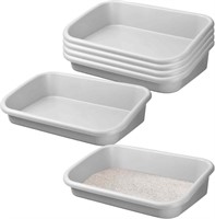 6-Piece Low Entry Litter Boxes - Sealed