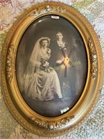 Antique Bubble Frame Wedding Photo