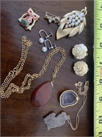 Pendents, Broach and Earring lot
