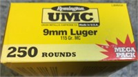 (2) Boxes 9mm Luger Ammo (500) Rounds