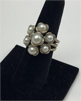 Pandora Pearl 925 Silver Ring size 7