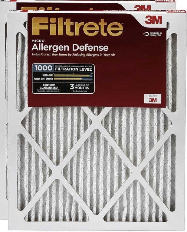 2PACK 3M AIR FILTERS 14x20x1
