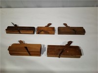 5 Vtg Wood Molding Planers