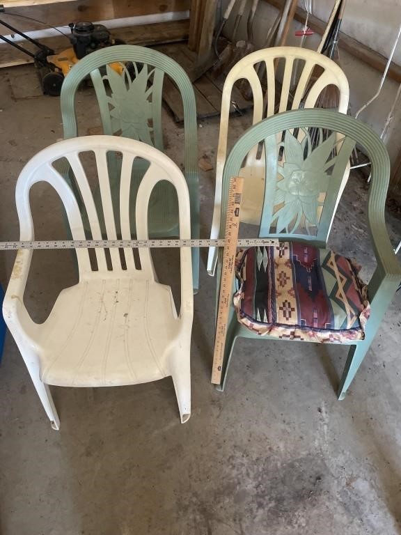 Four Plastic Chairs