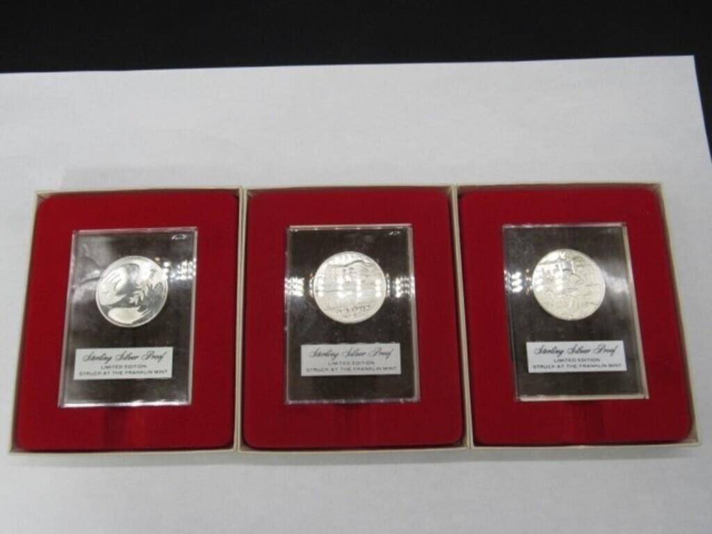 3 STERLING SILVER ROUNDS: