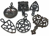 Cast Iron and More Metal Trivets 8.75” and