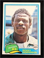 1981 Topps #261 Rickey Henderson Baseball Card