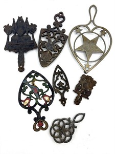 Cast Iron and More Metal Trivets 10” and Smaller