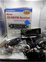 West Marine CD, AM, FM receiver & Cobra CB