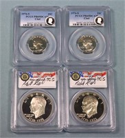 (4) 1976-S Proof US Type Clad Coins