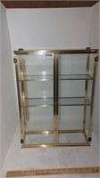 metal and glass hanging display curio cabinet