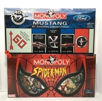 Spider-Man & Ford Mustang Monopoly Games