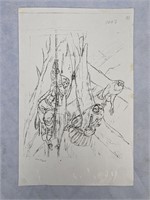 AD&D Frank Signed Sketch Print Unidentified Module