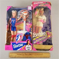 2ct Barbie Dolls WNBA, Rollerblade
